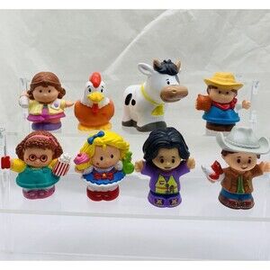 Fisher Price Little Farmer Bus Driver Rooster Cow Popcorn Girls Boys FP Lot of 8